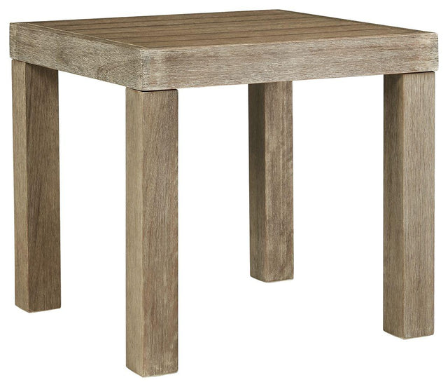 Ashley Silo Point Square End Table - Brown