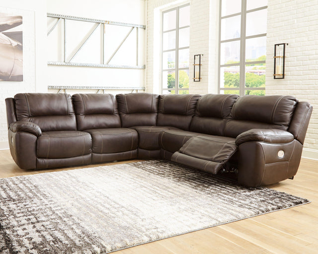Ashley Dunleith - Chocolate - Power Sectional 5 Pc