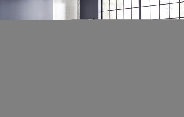 Ashley Drystan - Brown / Beige - 5 Pc. - Dresser, Mirror, Chest, King Panel Headboard, Nightstand