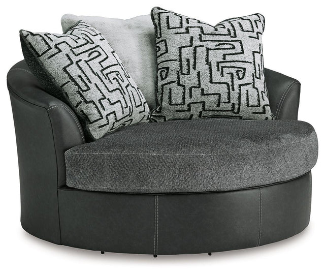 Ashley Brixley Pier Oversized Swivel Accent Chair - Graphite