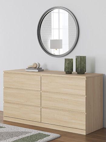 Ashley Onita Six Drawer Dresser - Natural