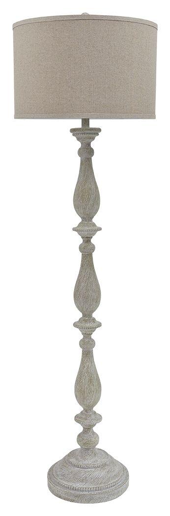 Ashley Bernadate Poly Floor Lamp (1/CN) - Whitewash