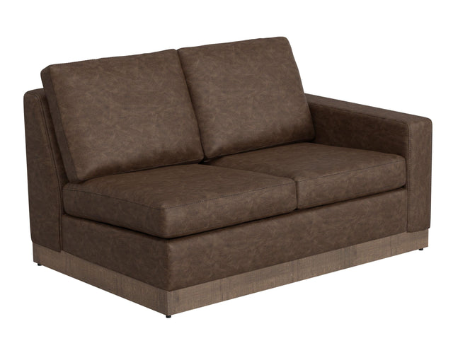 International Furniture Direct Georgia - Sectional Right-Arm Loveseat - Chocolate Brown