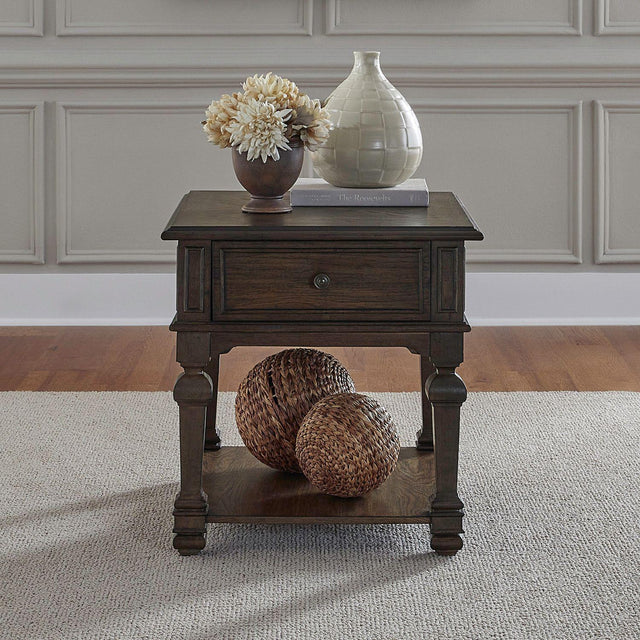 Liberty Furniture Provence Park - Drawer End Table - Brown