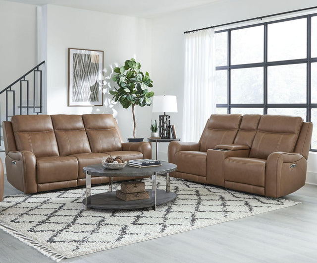 Parker House Haywood - Power Reclining Sofa And Loveseat - Butternut