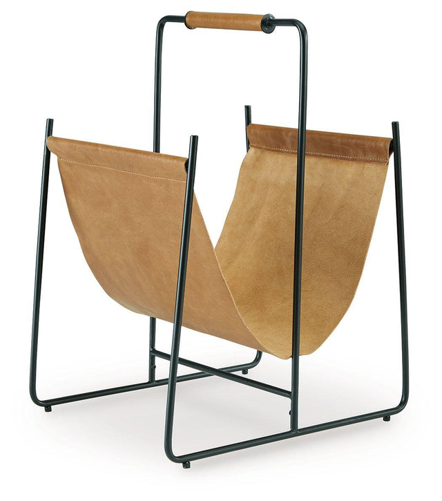 Ashley Faronworth Magazine Rack - Brown/Black