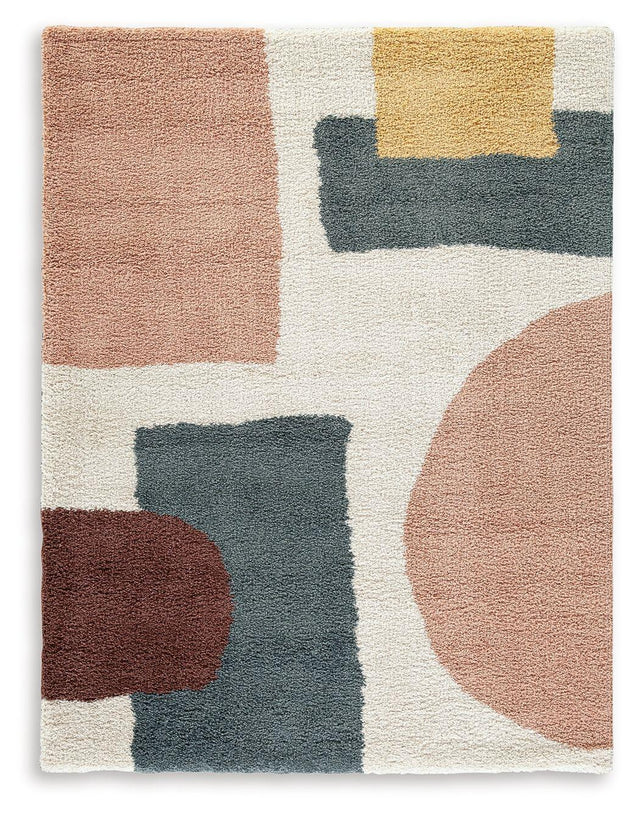 Ashley Flynnwick Large Rug - Cream/Pink/Gray
