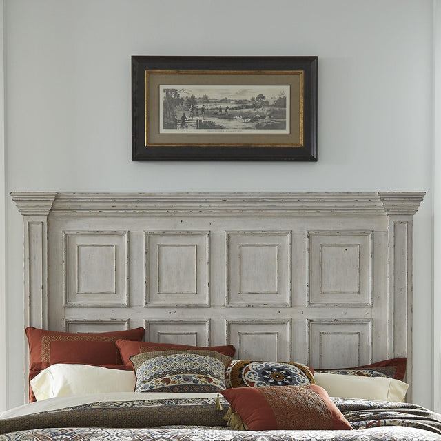 Liberty Furniture Big Valley - King Mansion Headboard - Whitestone