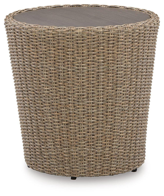 Ashley Danson Round End Table - Beige