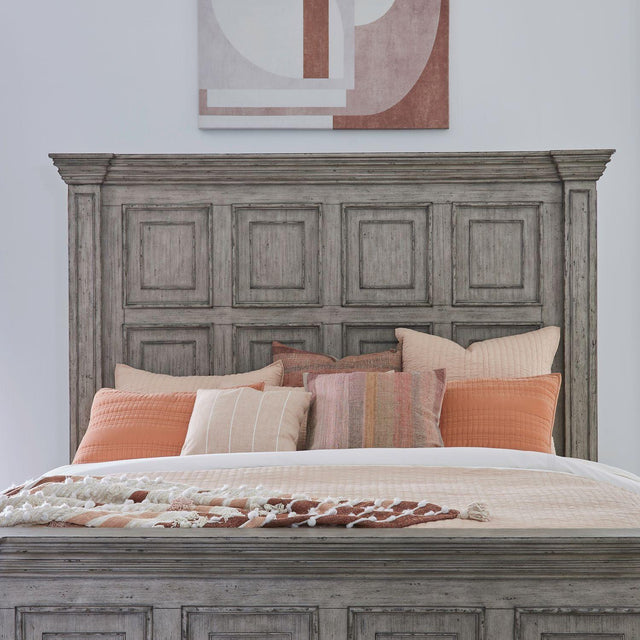 Liberty Furniture Big Valley - Queen Mansion Headboard - Gray