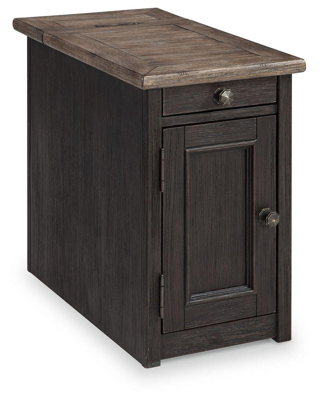 Ashley Tyler Creek Chair Side End Table - Grayish Brown/Black