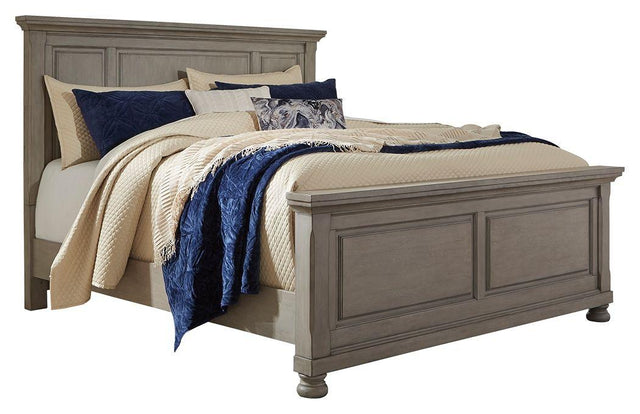 Ashley Lettner - Light Gray - California King Panel Bed