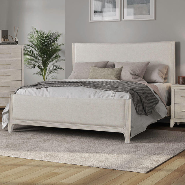 Liberty Furniture New Haven - King Upholstered Bed - White
