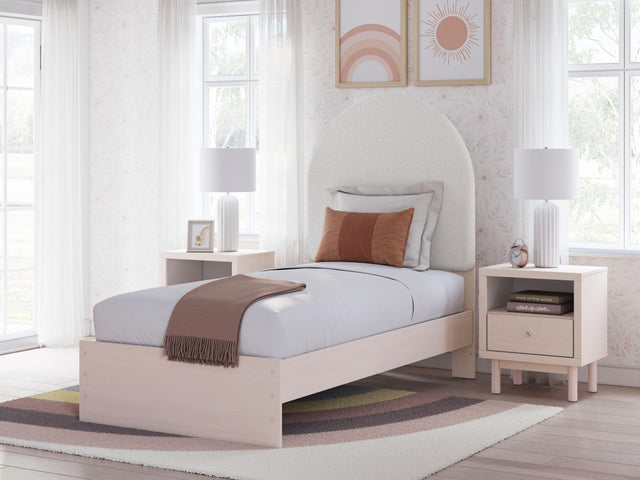 Ashley Wistenpine - Blush - Twin Upholstered Panel Bed