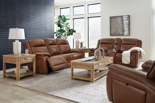 Ashley Healy Pier - Chocolate - 3 Pc. - Power Reclining Sofa, Power Reclining Loveseat With Console, Power Recliner