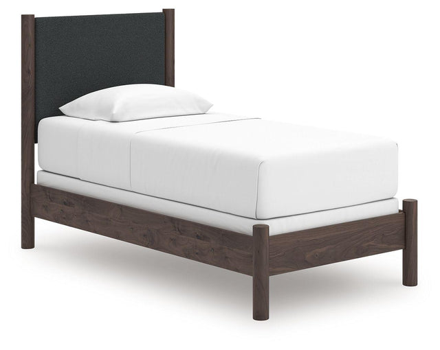 Ashley Pamytta - Brown - Twin Upholstered Panel Bed