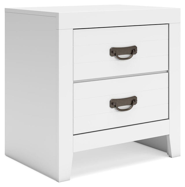 Ashley Binterglen Two Drawer Night Stand - White