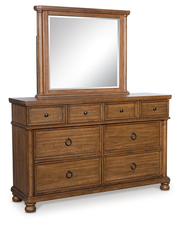 Ashley Rowlenstown - Brown - Dresser And Mirror