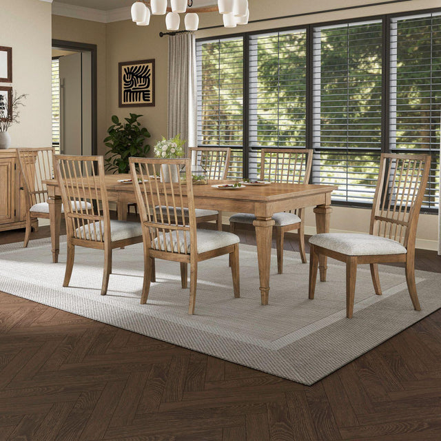 Liberty Furniture Haven Hills - 7 Piece Rectangular Table Set - Camel Beige
