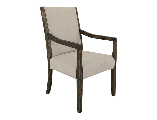 International Furniture Direct Black Verona - Upholstered Dining Armchair - Ivory