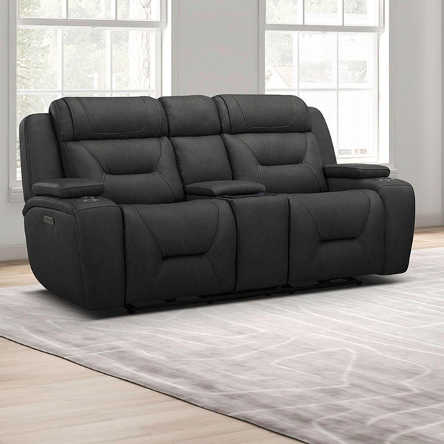 Liberty Furniture Chapman - Loveseat With Console P2 & ZG - Dark Gray
