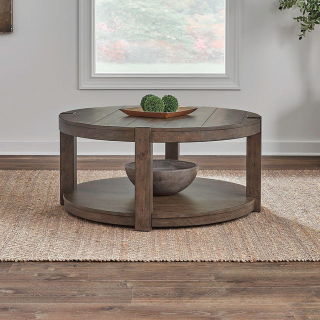 Liberty Furniture Broadmore - Round Cocktail Table - Brown