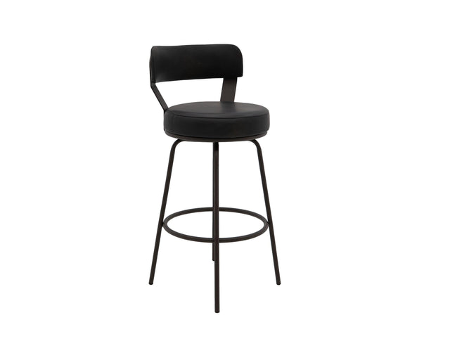 International Furniture Direct Maison - 30" Upholstered Barstool - Licorice