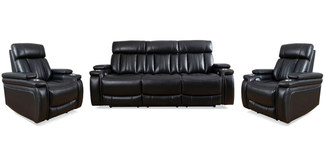 Parker House Royce - Power Reclining Sofa And 2 Recliners - Black