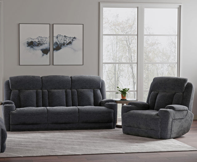 Parker House Dalton - Power Reclining Sofa And Recliner - Lucky Charcoal