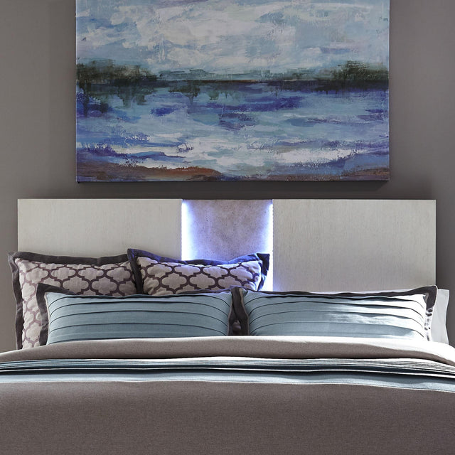 Liberty Furniture Mirage - King Travertine Panel Headboard - White