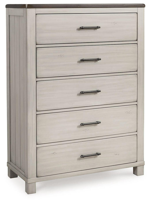 Ashley Darborn Five Drawer Chest - Gray/Brown
