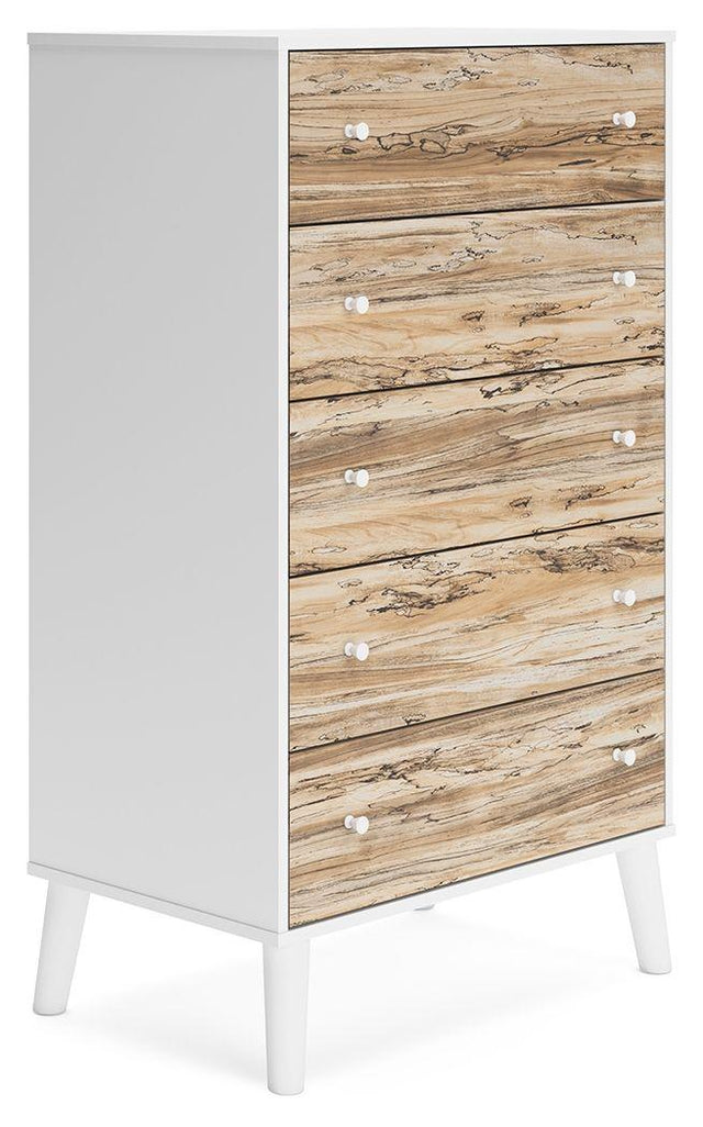 Ashley Piperton Five Drawer Chest - Two-tone Brown/White