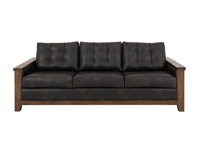 International Furniture Direct Walnut - Sofa - Licorice Black