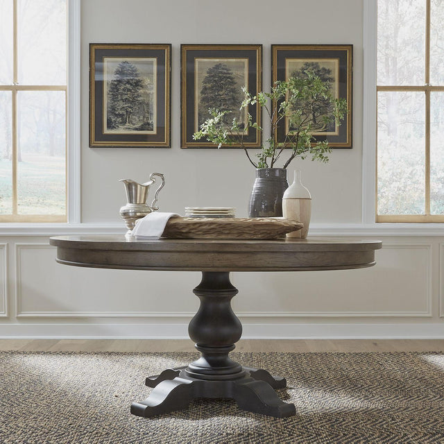 Liberty Furniture Americana Farmhouse - Pedestal Table - Light Brown