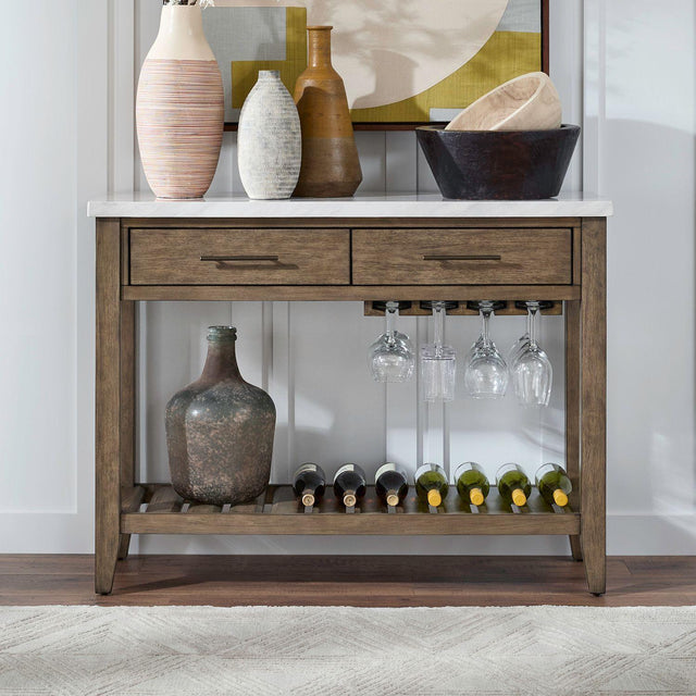 Liberty Furniture Edison - Server With Faux Marble Top - Brownstone