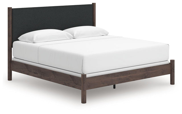 Ashley Pamytta - Brown - King Upholstered Panel Bed