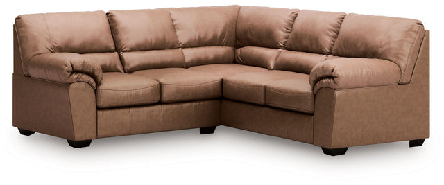 Ashley WillowBend - Caramel - 2-Piece Sectional With LAF Loveseat