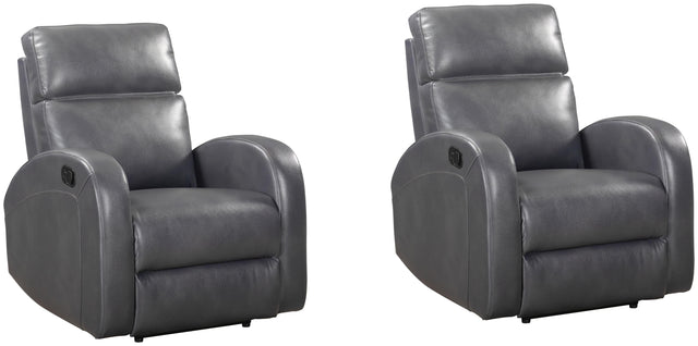 Parker House Devin - Manual Recliner (Set of 2) - Pebble Gray