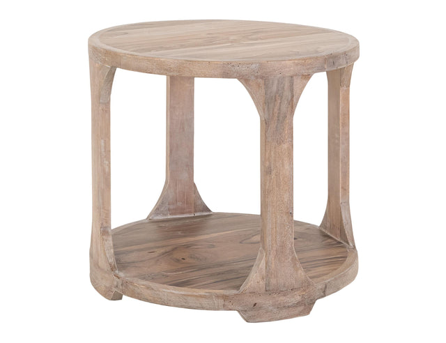 International Furniture Direct White Balam - 1 Shelf End Table - Ivory White