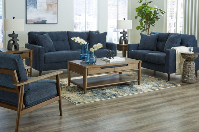Ashley Bixler - Navy - 3 Pc. - Sofa, Loveseat, Accent Chair