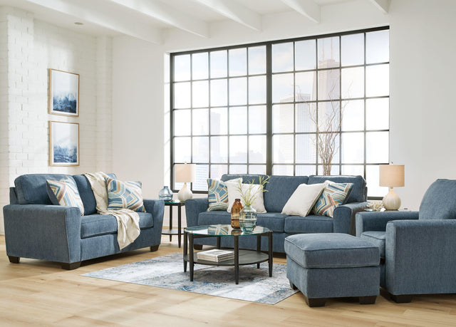 Ashley Cashton - Blue - 4 Pc. - Sofa, Loveseat, Chair, Ottoman