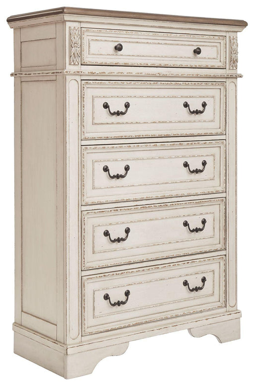 Ashley Realyn Five Drawer Chest - Two-tone