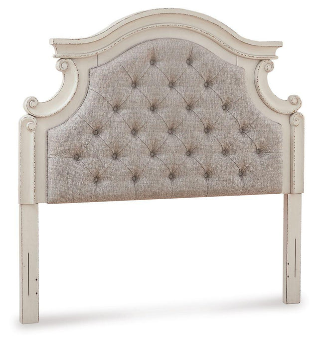 Ashley Realyn Full UPH Panel Headboard - Chipped White