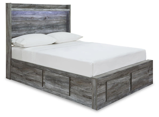 Ashley Baystorm - Gray - Full Panel Bed With 4 Storage Drawers