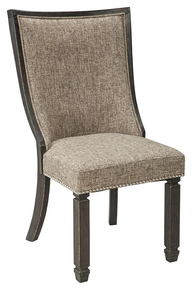 Ashley Tyler Creek Dining UPH Side Chair (2/CN) - Black/Grayish Brown