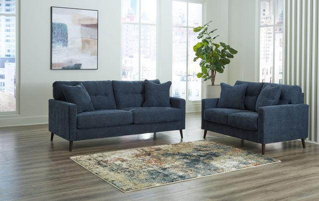 Ashley Bixler - Navy - 2 Pc. - Sofa, Loveseat