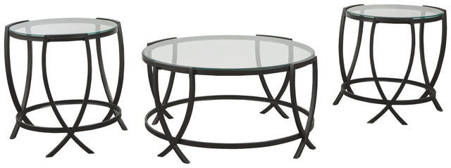 Ashley Tarrin Occasional Table Set (3/CN) - Black