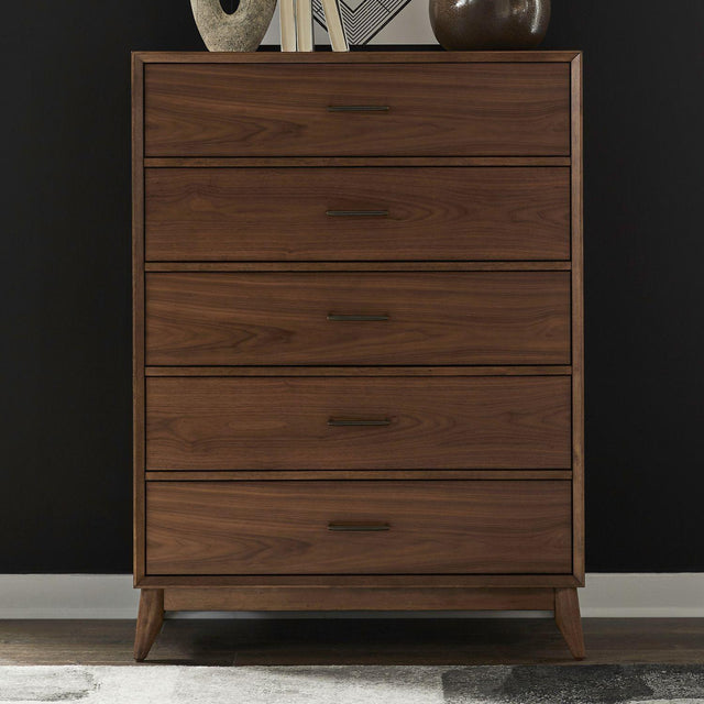 Liberty Furniture Century Modern - 5 Drawer Chest - Walnut