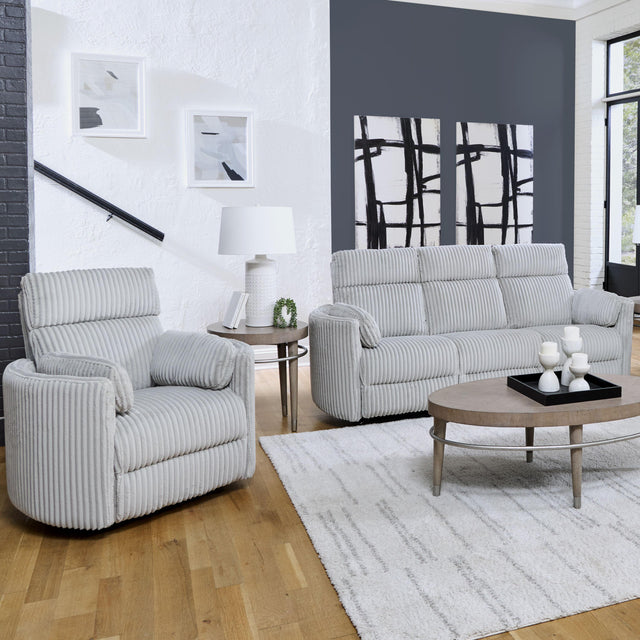 Parker House Radius - Power Reclining Sofa And Recliner - Mega Gray