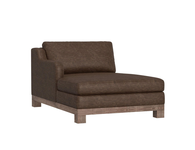 International Furniture Direct Samba - Sectional Left Chaise - Chocolate Brown